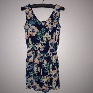 Blue Floral Romper